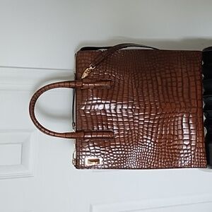 Max Mara - croc embossed tote bag